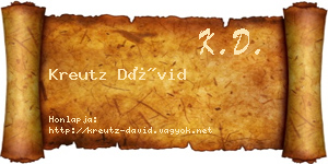 Kreutz Dávid névjegykártya